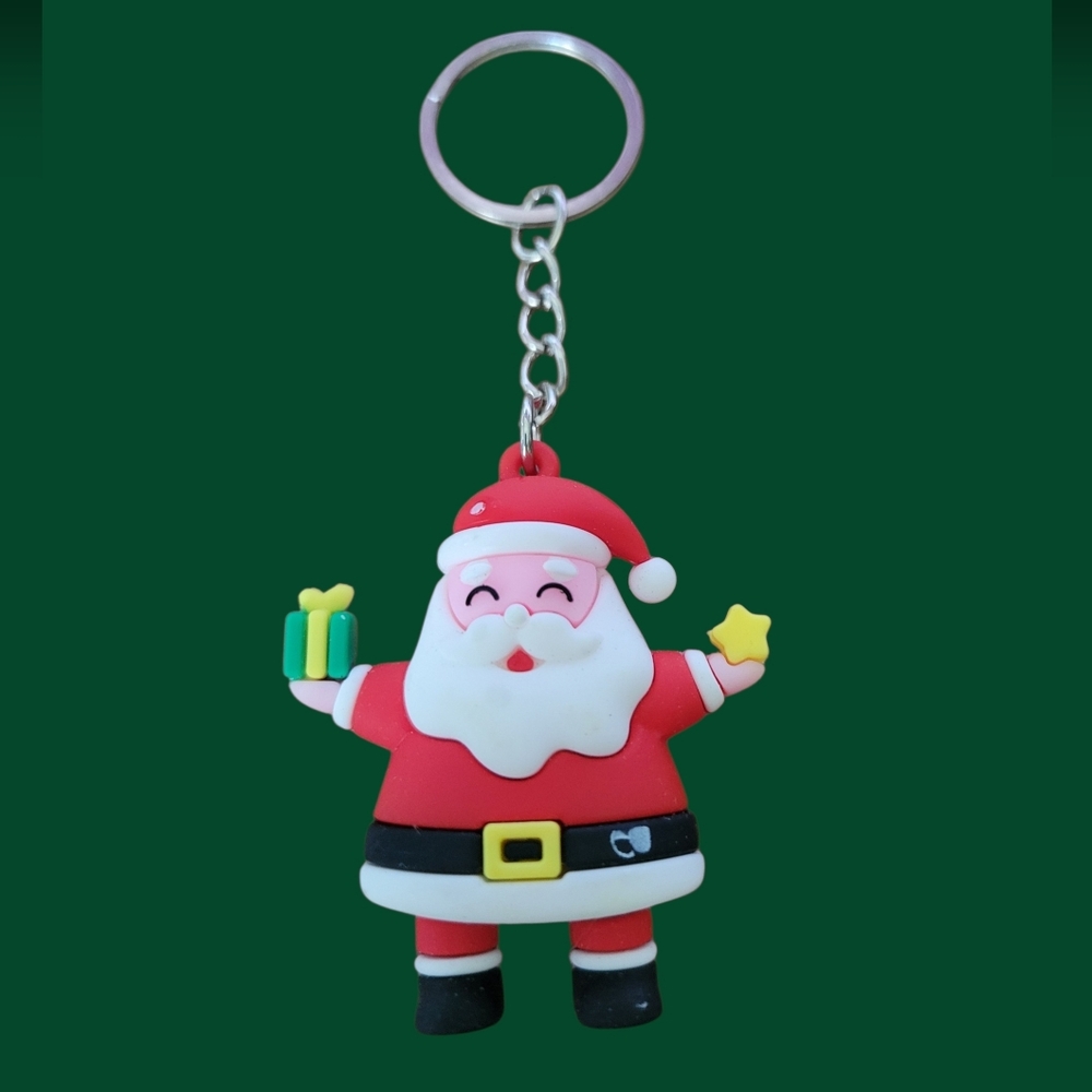 Santa Keychain Bag Charm